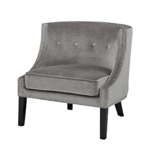 Cuba accent chair (velvet grey)