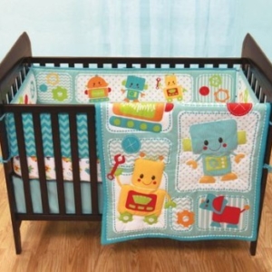 robot bedding set (crib)