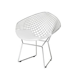 Mesh accent chair (white)