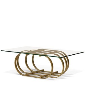 Brie Coffee Table (Color: Gold Base)