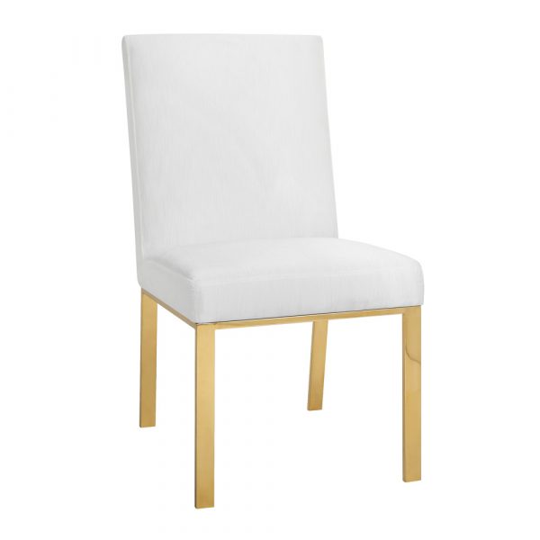 Monty Dining Chair Gold Legs Fabric, Dining Room Chairs With Gold Legs