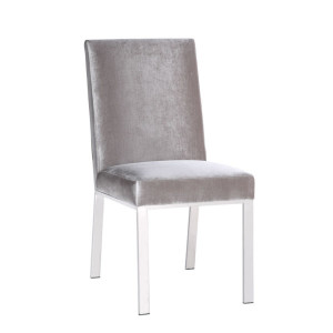 Aidan Dining Chair (Color: Grey/ Fabric: Velvet)