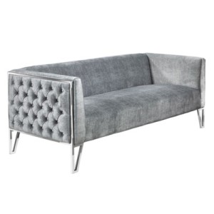 Morocco Sofa -Premium Grey Velvet