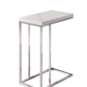Jen Night Table/ End Table (White glossy top)